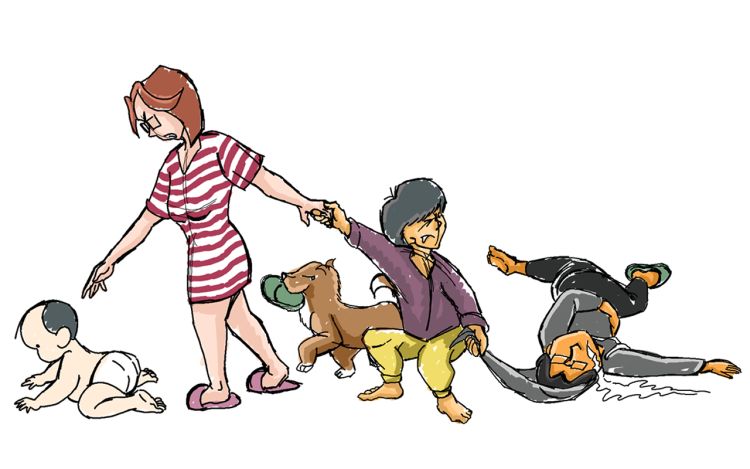 一拖四，家人 _Mas 漫画封面