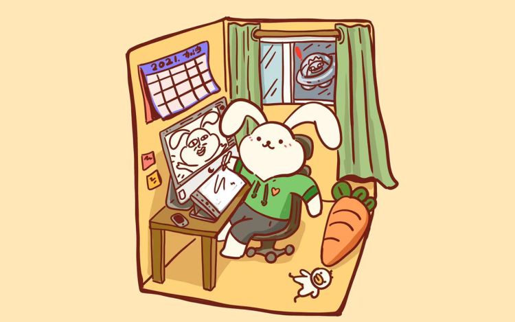 兰博兔的日常 兰博兔吃胡萝卜 漫画封面