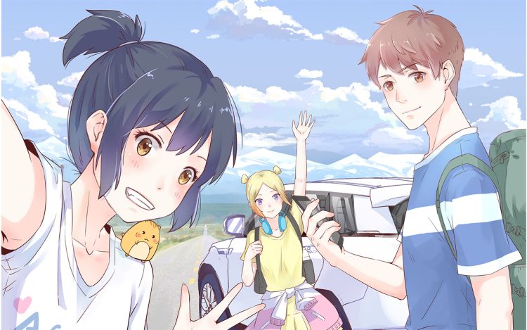 夏日旅行 桃子猫 漫画封面