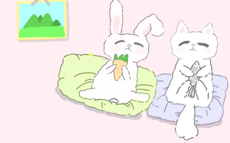 小兔几和喵喵的日记 粽子o_o_ 漫画封面