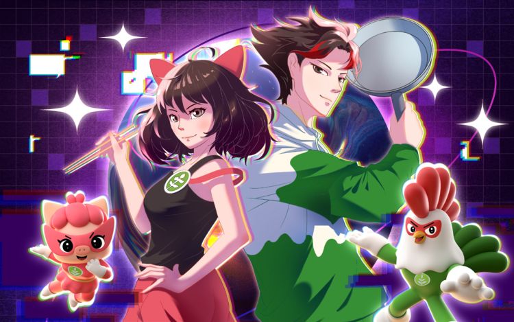 未来食者 哈皮鸡碰上咯咭藸 漫画封面