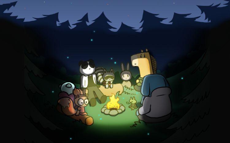 林间篝火团团坐 村长有竹 漫画封面