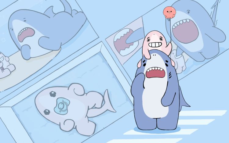 鲨鱼一家 鲨鱼爸爸_shark 漫画封面